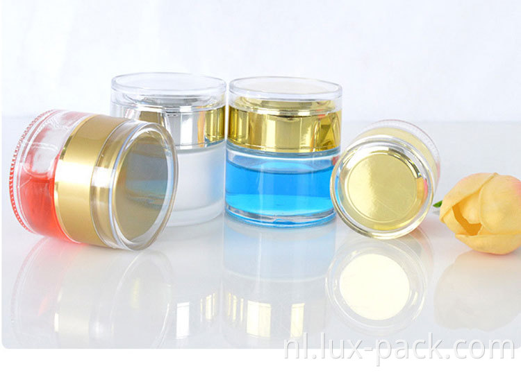 20 ml 30 ml 50 ml aangepaste kleur acryl plastic huidverzorging crème crème fles voor cosmetica